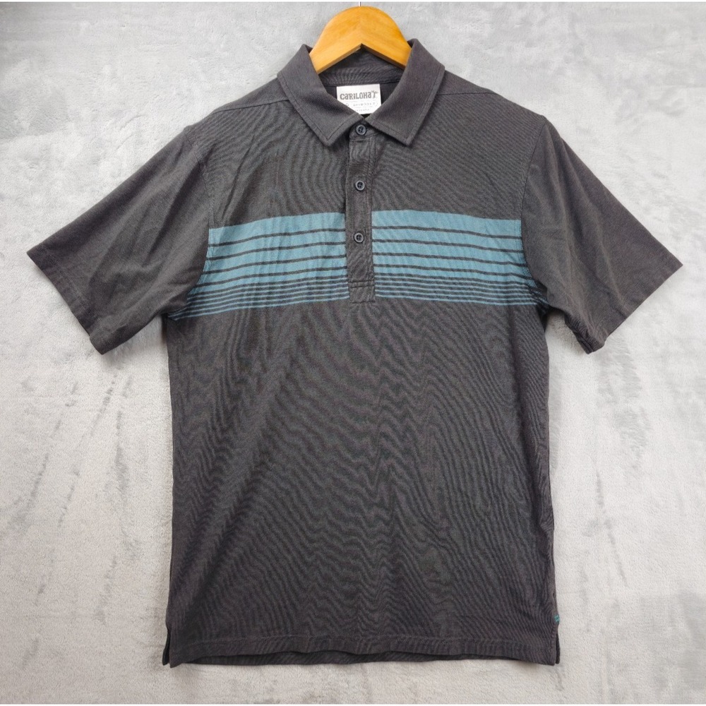 Cariloha Polo Shirt Mens Small‎ Gray Soft Bamboo Fit Performance Golf Casual